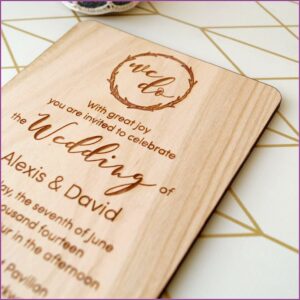 Laser Engraved Wedding Invitations