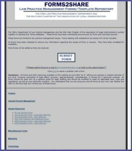 Law Practice Management Forms