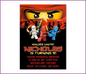 Lego Ninjago Party Invitations Printable Free