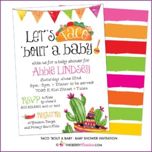 Lets Taco Bout A Baby Shower Invitation