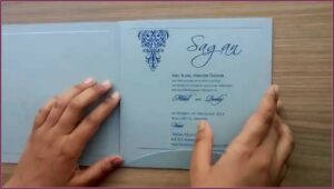 Light Blue Silver Wedding Invitations