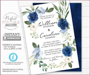 Light Blue Wedding Invitations