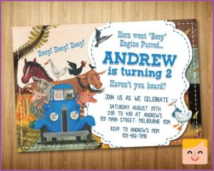 Little Blue Truck Invitations