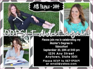 Master's Degree Graduation Announcement