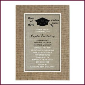 Masters Degree Graduation Invitations