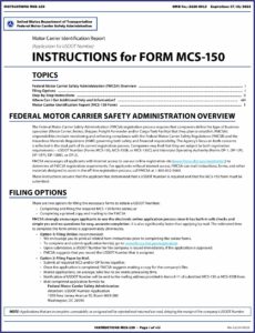 Mcs 150 Form Online