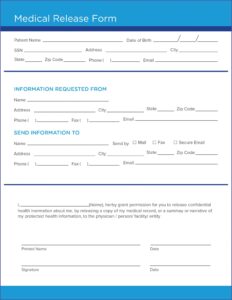 Medical Release Form Template For Grandparents