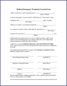 Medical Release Form Template Word