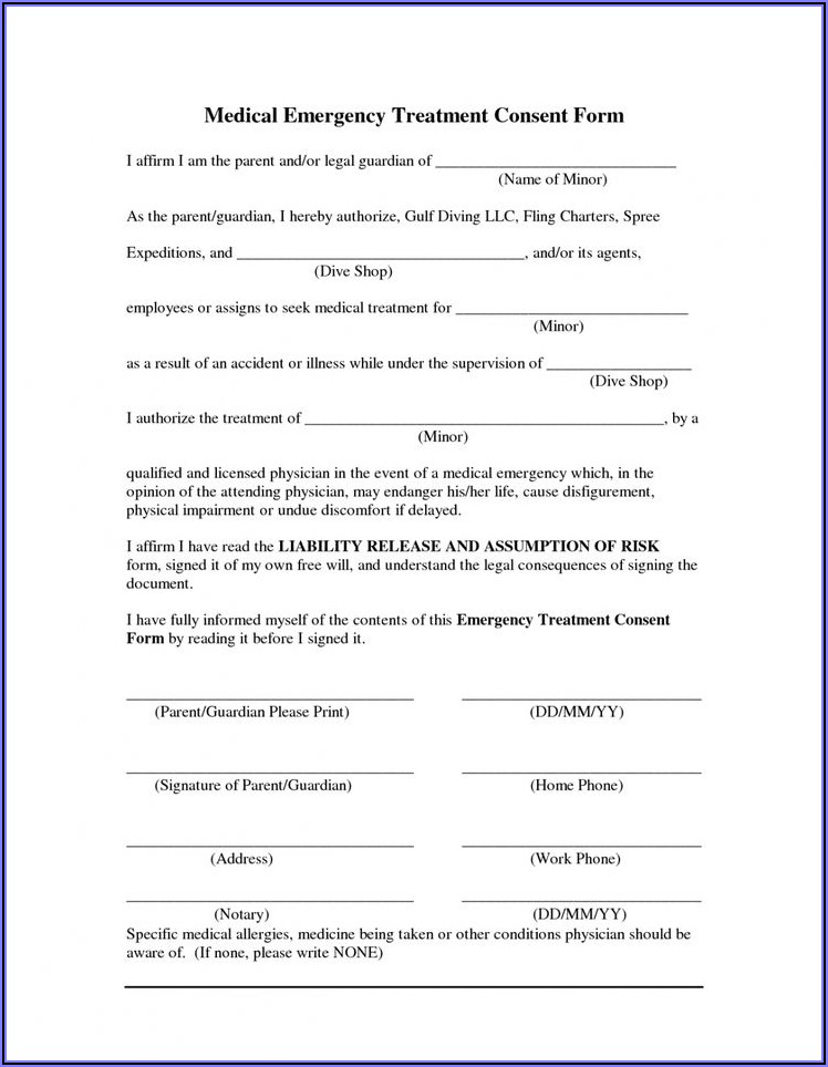 Medical Release Form Template Word