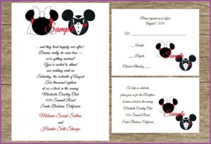 Mickey And Minnie Wedding Invitations