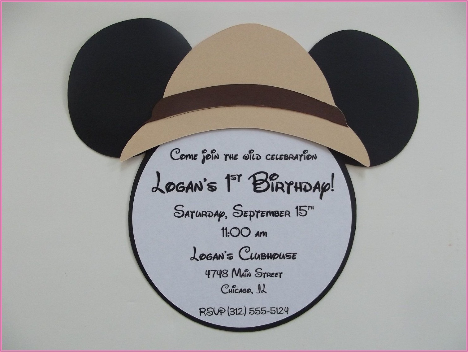 Mickey Mouse Safari Party Invitations