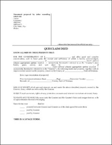 Montana Quit Claim Deed Form