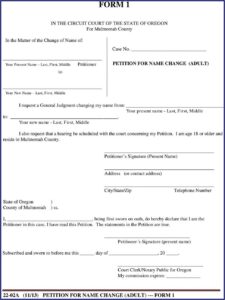 Multnomah County Oregon Court Forms