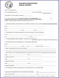 Nc Secretary Of State Llc Forms