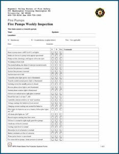 Nfpa 25 Nfpa Fire Sprinkler Inspection Forms
