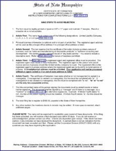 Nh Secretary Of State Llc Forms