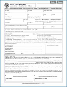 Notary Public Application Form Illinois