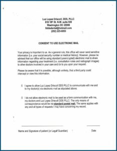 Orthodontic Consent Form