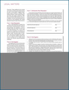 Orthodontic Consent Form Aao