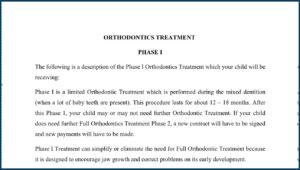 Orthodontic Debond Consent Form