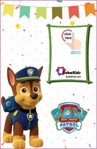 Paw Patrol Birthday Invitation Card