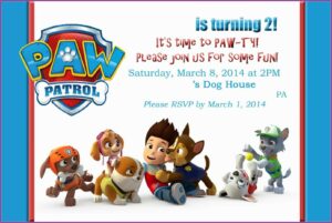 Paw Patrol Birthday Party Invitation Wording