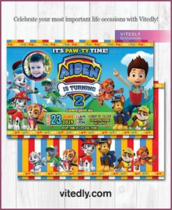 Paw Patrol Invitation Card Free