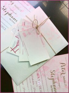 Peach And Mint Wedding Invitation Templates