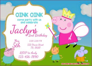 Peppa Pig Invites Printable Free