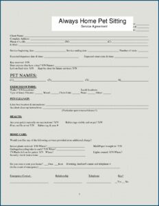 Pet Sitting Business Forms