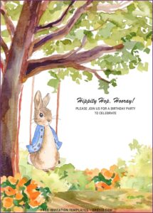 Peter Rabbit Birthday Invitation Templates Free