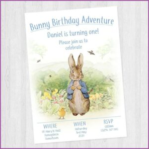 Peter Rabbit Birthday Party Invitations