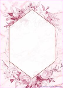 Pink Floral Invitation Template Free