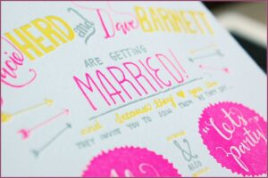 Pink Grey And White Wedding Invitations