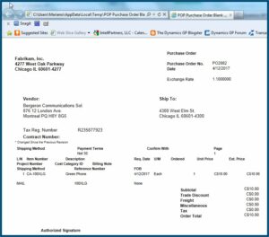 Pop Purchase Order Blank Form