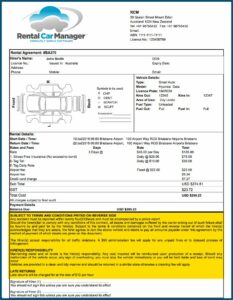 Printable Car Rental Agreement Form Pdf