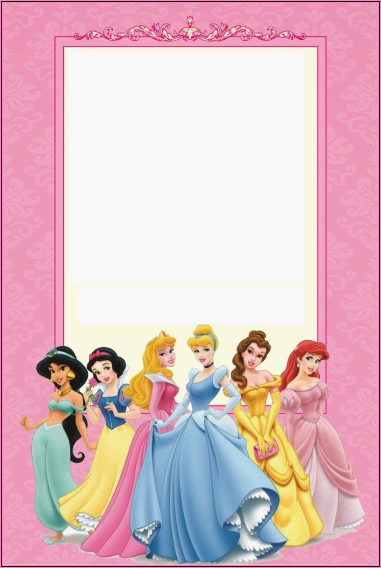 Printable Disney Princess Birthday Invitations