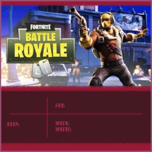 Printable Fortnite Birthday Invitations