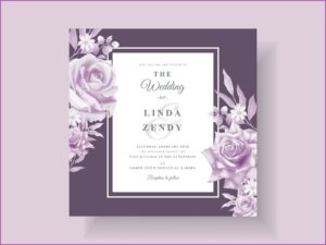 Purple Floral Invitation Template
