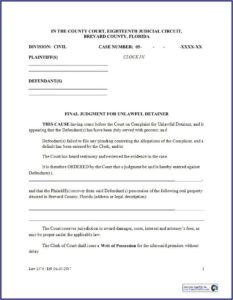 Quitclaim Deed Form Brevard County Florida