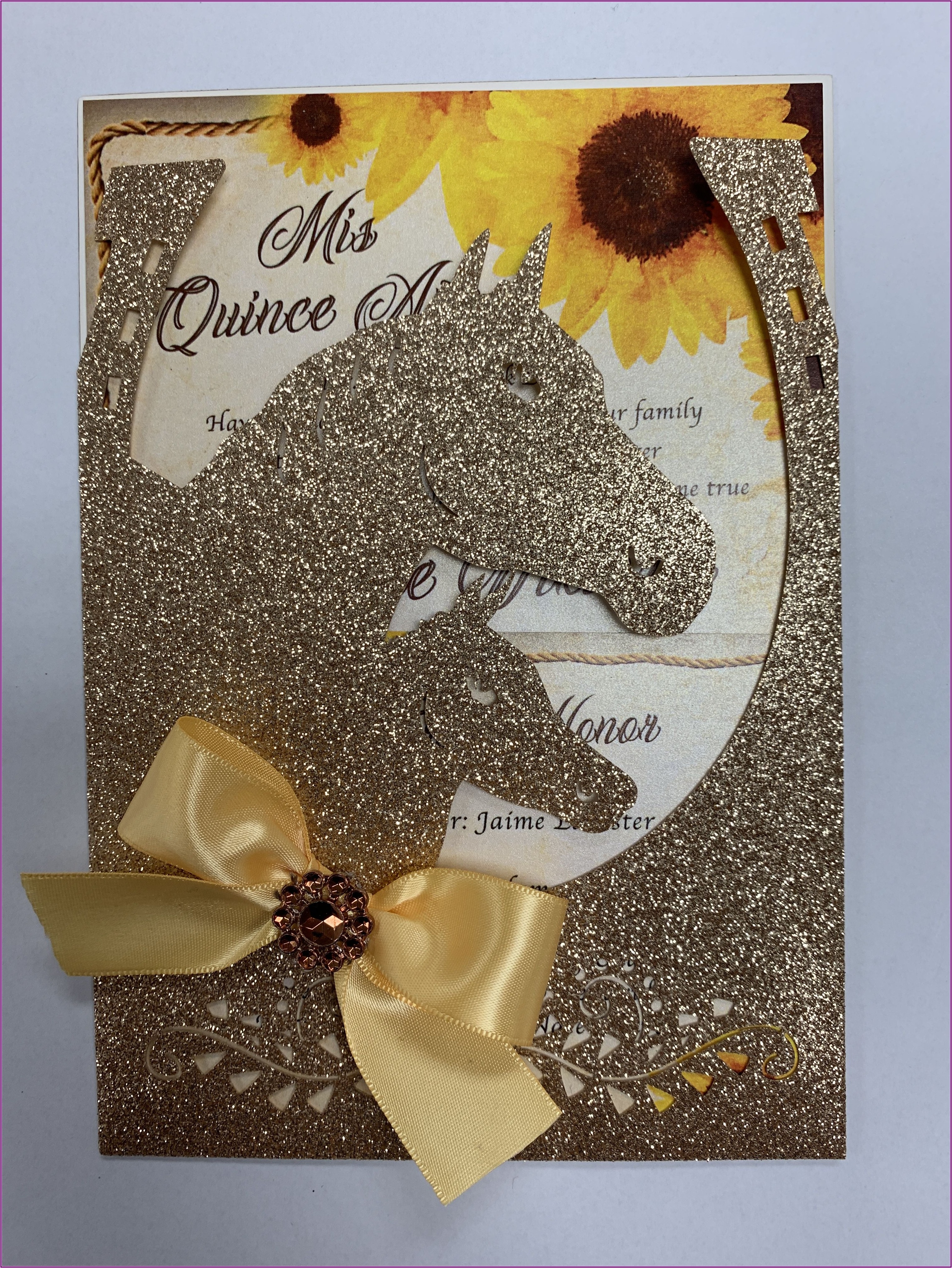 Red And Gold Quince Invitations