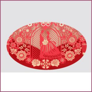 Red Gold And White Wedding Invitations