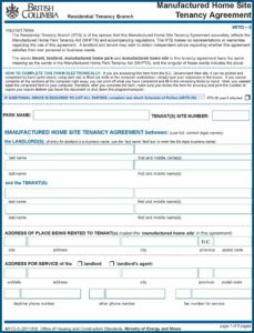 Rental Tenancy Agreement Form Bc