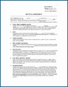 Rental Tenancy Agreement Form Nsw
