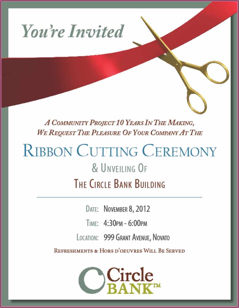Ribbon Cutting Ceremony Invitation Template Free
