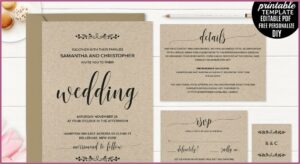 Rustic Wedding Invitation Background