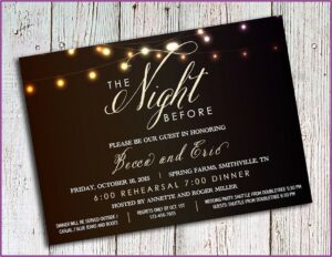 Rustic Wedding Rehearsal Dinner Invitations