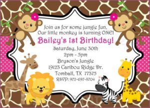 Safari Birthday Invitation Free Template
