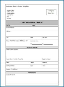 Sales Call Report Templates