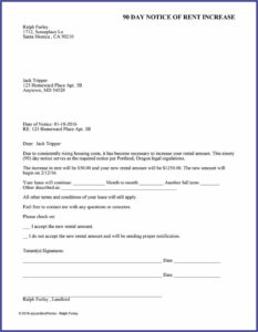 Sample 90 Day Notice To Vacate Form